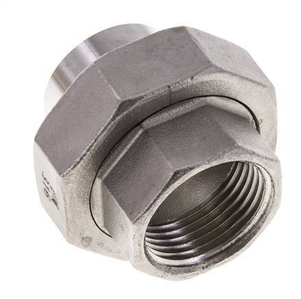 Racor recto de unión Rp1'' hembra x 33,7 mm extremo para soldar Acero inoxidable Junta cónica 16bar (224,8psi)