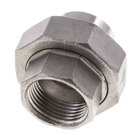 Racor recto de unión Rp1'' hembra x 33,7 mm extremo para soldar Acero inoxidable Junta cónica 16bar (224,8psi)