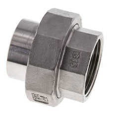 Racor recto de unión Rp1 1/4'' hembra x 42,4 mm extremo para soldar Acero inoxidable Junta cónica 16bar (224,8psi)