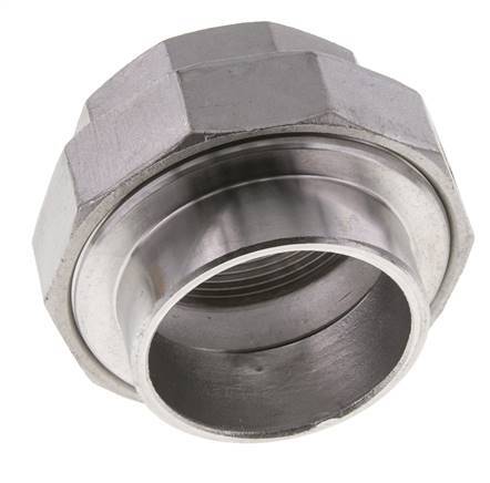 Racor recto de unión Rp2'' Hembra x 60,3mm Extremo para soldar Acero inoxidable Junta cónica 16bar (224,8psi)