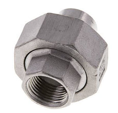 Union Straight Connector Rp3/8'' Female x 17.2mm Weld End Stainless Steel Conical Seal 16bar (224.8psi)