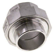 Unión Conector Recto Rp1 1/2'' Hembra x 48.3mm Extremo Soldar Acero Inoxidable Junta Cónica 16bar (224.8psi)