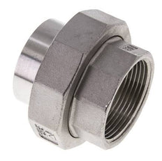 Unión Conector Recto Rp1 1/2'' Hembra x 48.3mm Extremo Soldar Acero Inoxidable Junta Cónica 16bar (224.8psi)