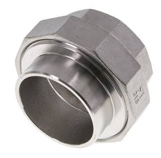 Unión Conector Recto Rp2'' Hembra x 60.3mm Extremo Soldar Acero Inoxidable Junta Plana PTFE 150bar (2107.5psi)
