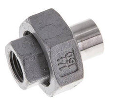 Unión Conector Recto Rp1/4'' Hembra x 13.5mm Extremo Soldar Acero Inoxidable Junta Plana PTFE 150bar (2107.5psi)