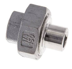 Unión Conector Recto Rp1/4'' Hembra x 13.5mm Extremo Soldar Acero Inoxidable Junta Plana PTFE 150bar (2107.5psi)