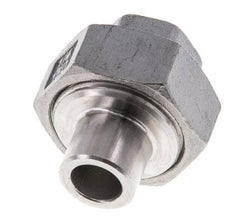 Unión Conector Recto Rp1/4'' Hembra x 13.5mm Extremo Soldar Acero Inoxidable Junta Plana PTFE 150bar (2107.5psi)