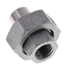 Unión Conector Recto Rp1/4'' Hembra x 13.5mm Extremo Soldar Acero Inoxidable Junta Plana PTFE 150bar (2107.5psi)