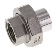 Unión Conector Recto Rp3/8'' Hembra x 17.2mm Extremo Soldar Acero Inoxidable Junta Plana PTFE 150bar (2107.5psi)