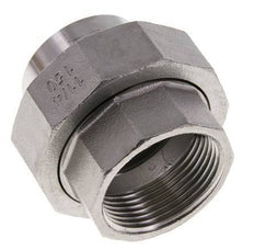 Unión Conector Recto Rp1 1/4'' Hembra x 42.4mm Extremo Soldar Acero Inoxidable Junta Plana PTFE 150bar (2107.5psi)