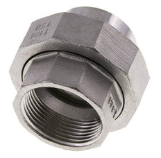 Unión Conector Recto Rp1 1/4'' Hembra x 42.4mm Extremo Soldar Acero Inoxidable Junta Plana PTFE 150bar (2107.5psi)