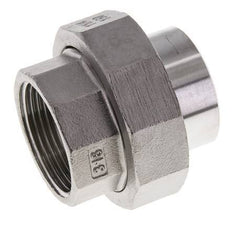 Unión Conector Recto Rp1 1/4'' Hembra x 42.4mm Extremo Soldar Acero Inoxidable Junta Plana PTFE 150bar (2107.5psi)