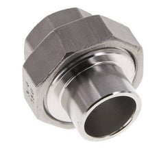 Union Straight Connector Rp3/4'' Female x 26.9mm Weld End Stainless Steel Flat Seal PTFE 150bar (2107.5psi)