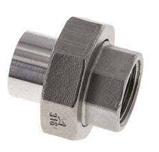 Union Straight Connector Rp3/4'' Female x 26.9mm Weld End Stainless Steel Flat Seal PTFE 150bar (2107.5psi)