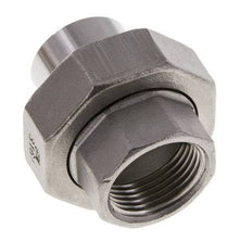Union Straight Connector Rp3/4'' Female x 26.9mm Weld End Stainless Steel Flat Seal PTFE 150bar (2107.5psi)
