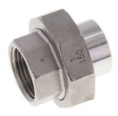 Union Straight Connector Rp1'' Female x 33.7mm Weld End Stainless Steel Flat Seal PTFE 150bar (2107.5psi)