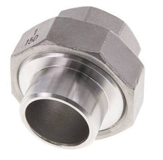 Union Straight Connector Rp1'' Female x 33.7mm Weld End Stainless Steel Flat Seal PTFE 150bar (2107.5psi)