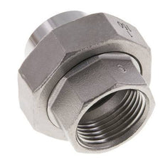 Racor recto de unión Rp1'' Hembra x 33,7mm Extremo para soldar Acero inoxidable Junta plana PTFE 150bar (2107,5psi)
