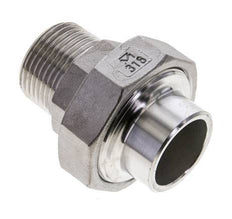 Union Straight Connector R1'' Male x 33.7mm Weld End Stainless Steel Conical Seal 16bar (224.8psi)