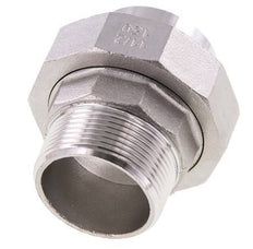 Racor recto de unión R1 1/2'' Macho x 48,3mm Extremo para soldar Junta cónica de acero inoxidable 16bar (224,8psi)