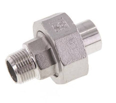 Union Straight Connector R3/8'' Male x 17.2mm Weld End Stainless Steel Conical Seal 16bar (224.8psi)
