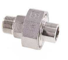 Union Straight Connector R3/8'' Male x 17.2mm Weld End Stainless Steel Conical Seal 16bar (224.8psi)