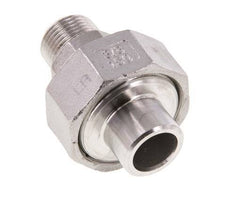 Union Straight Connector R3/8'' Male x 17.2mm Weld End Stainless Steel Conical Seal 16bar (224.8psi)