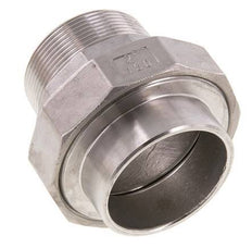 Union Straight Connector R2'' Male x 60.3mm Weld End Stainless Steel Conical Seal 16bar (224.8psi)