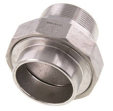 Union Straight Connector R2'' Male x 60.3mm Weld End Stainless Steel Conical Seal 16bar (224.8psi)