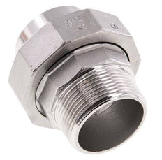 Racor recto de unión R1 1/2'' Macho x 48,3mm Extremo para soldar Acero inoxidable Junta plana PTFE 16bar (224,8psi)