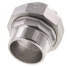 Racor recto de unión R2'' Macho x 60,3mm Extremo para soldar Acero inoxidable Junta plana PTFE 16bar (224,8psi)