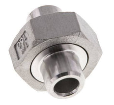 Union Straight Connector 13.5mm Weld End Stainless Steel Conical Seal 16bar (224.8psi)