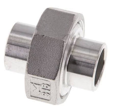 Union Straight Connector 21.3mm Weld End Stainless Steel Conical Seal 16bar (224.8psi)