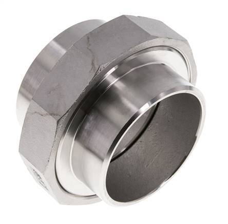 Union Straight Connector 76.1mm Weld End Stainless Steel Conical Seal 16bar (224.8psi)