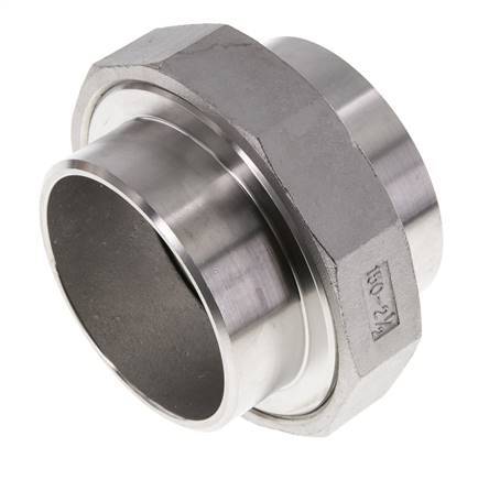 Union Straight Connector 76.1mm Weld End Stainless Steel Conical Seal 16bar (224.8psi)
