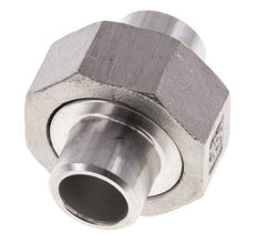 Racor recto de unión 17,2 mm Extremo para soldar Acero inoxidable Junta plana PTFE 16bar (224,8psi)
