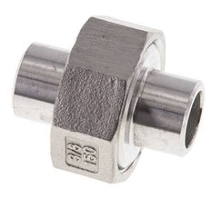 Racor recto de unión 17,2 mm Extremo para soldar Acero inoxidable Junta plana PTFE 16bar (224,8psi)