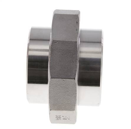 Union Straight Connector 60.3mm Weld End Stainless Steel Flat Seal PTFE 16bar (224.8psi)