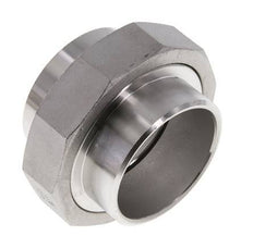 Union Straight Connector 60.3mm Weld End Stainless Steel Flat Seal PTFE 16bar (224.8psi)