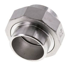 Racor recto de unión 48,3 mm Extremo para soldar Acero inoxidable Junta plana PTFE 16bar (224,8psi)