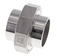 Racor recto de unión 48,3 mm Extremo para soldar Acero inoxidable Junta plana PTFE 16bar (224,8psi)