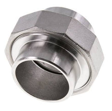 Racor recto de unión 48,3 mm Extremo para soldar Acero inoxidable Junta plana PTFE 16bar (224,8psi)