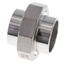 Racor recto de unión 48,3 mm Extremo para soldar Acero inoxidable Junta plana PTFE 16bar (224,8psi)