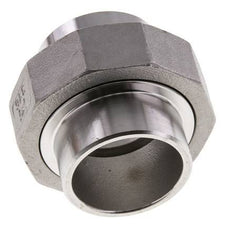 Racor recto de unión 42,4 mm Extremo para soldar Acero inoxidable Junta plana PTFE 16bar (224,8psi)