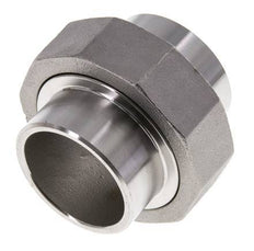 Racor recto de unión 42,4 mm Extremo para soldar Acero inoxidable Junta plana PTFE 16bar (224,8psi)