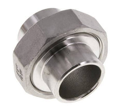 Racor recto de unión 33,7 mm Extremo para soldar Acero inoxidable Junta plana PTFE 16bar (224,8psi)
