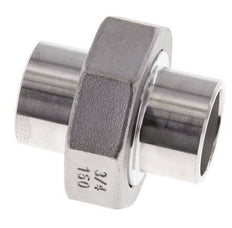Union Straight Connector 26.9mm Weld End Stainless Steel Flat Seal PTFE 16bar (224.8psi)