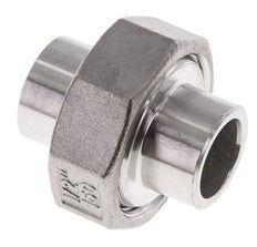 Racor recto de unión 21,3 mm Extremo para soldar Acero inoxidable Junta plana PTFE 16bar (224,8psi)