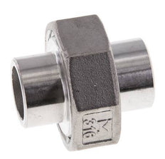 Racor recto de unión 21,3 mm Extremo para soldar Acero inoxidable Junta plana PTFE 16bar (224,8psi)