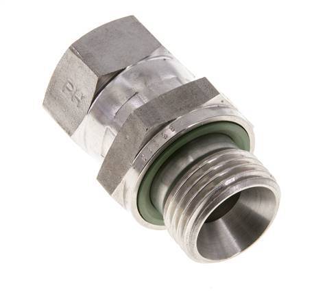 Racor Reductor JIC UNF 3/4''-16 Hembra x G1/2'' Macho Ajustable Acero Inoxidable 275bar (3863.75psi)
